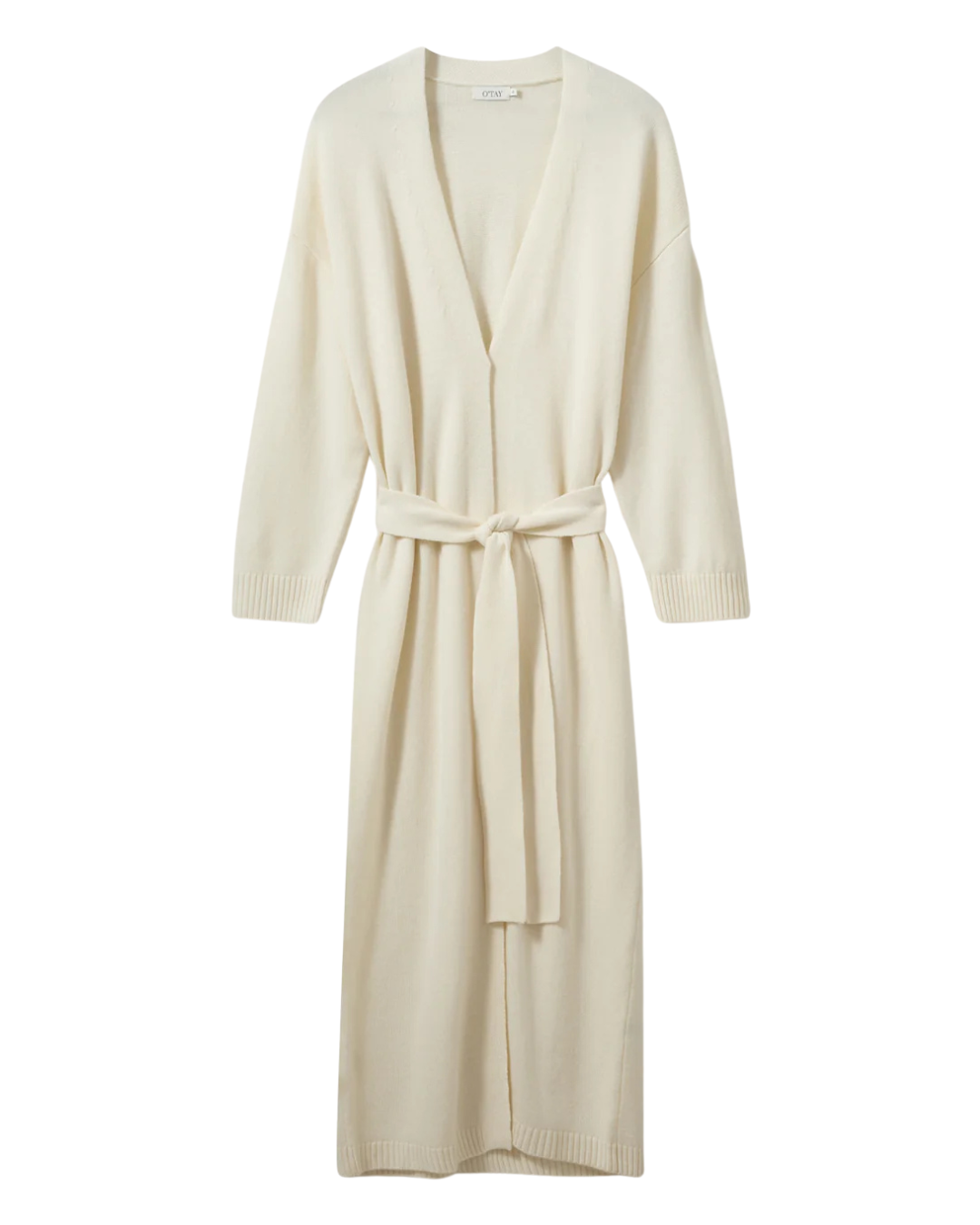 Lang cardigan i uld og cashmere – Rose Cardigan Off White fra O'TAY