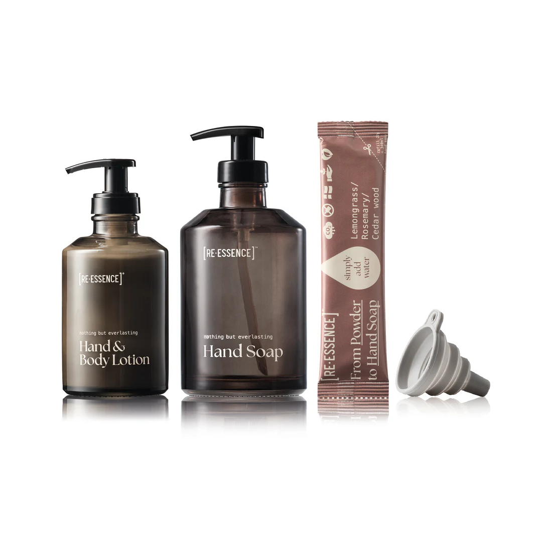 RE·ESSENCE Gaveæske - Duo håndsæbe & lotion - Citroongræs/Rosmarin/Cedertræ