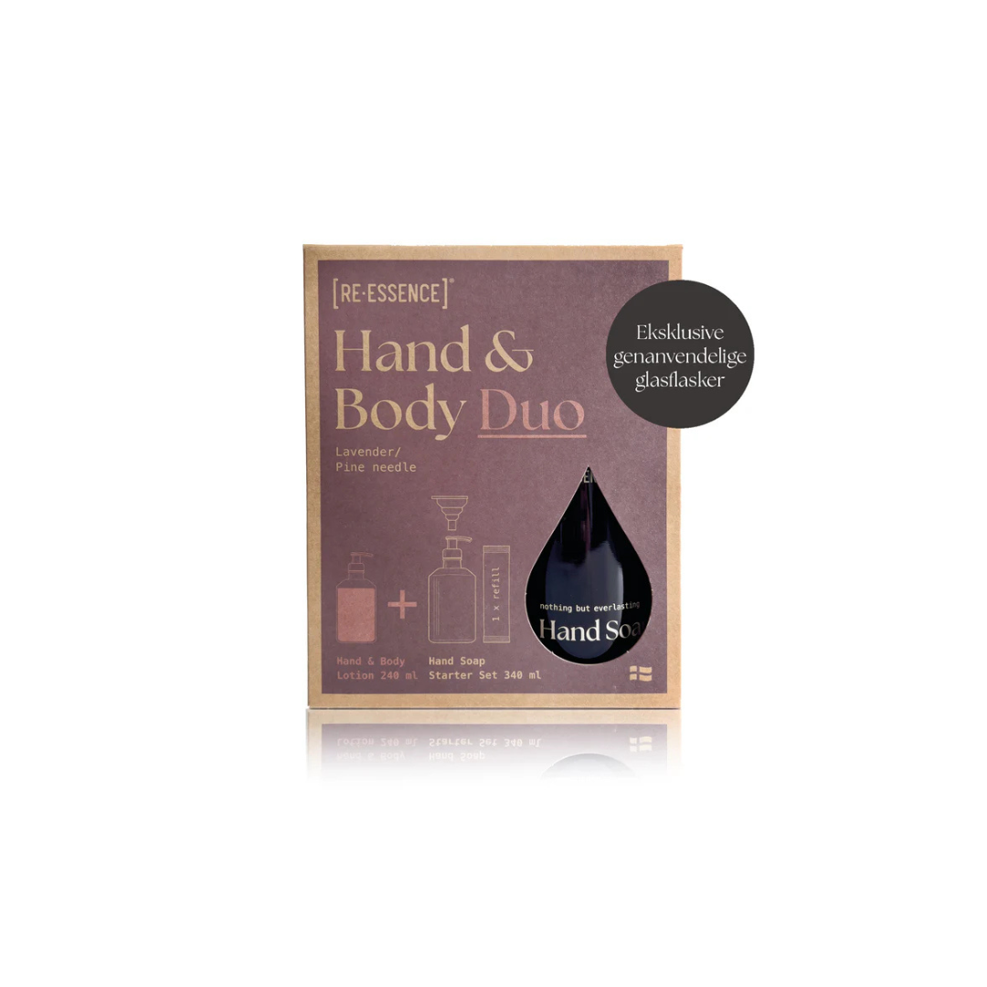 RE·ESSENCE Gaveæske - Duo håndsæbe & lotion - Lavendel/Fyrrenål