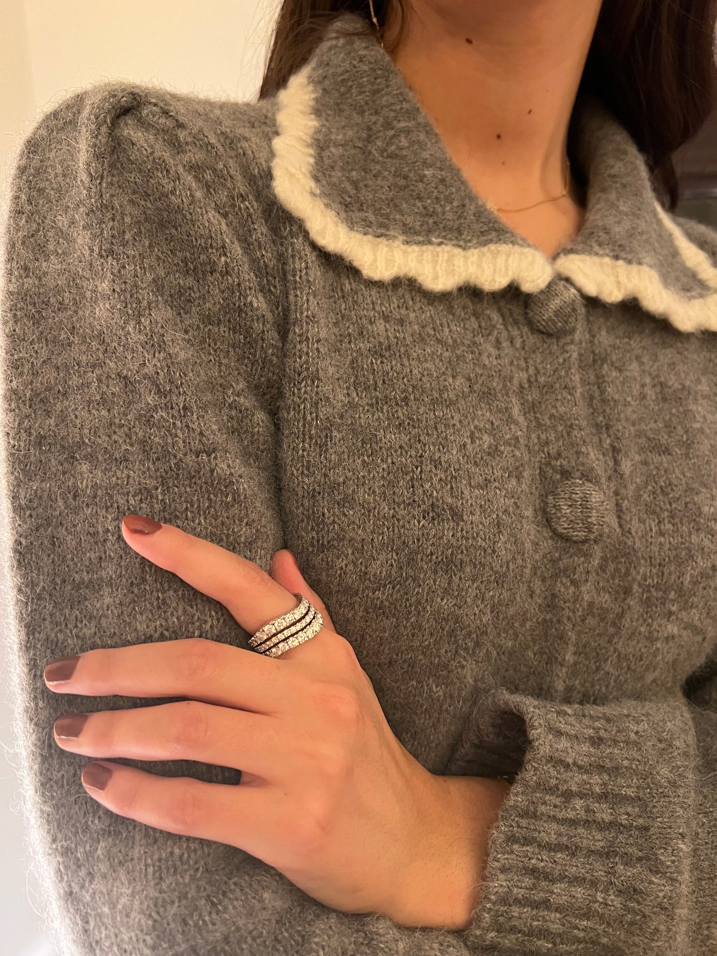 Cardigan i alpaka og merinould – Isabella fra O'TAY